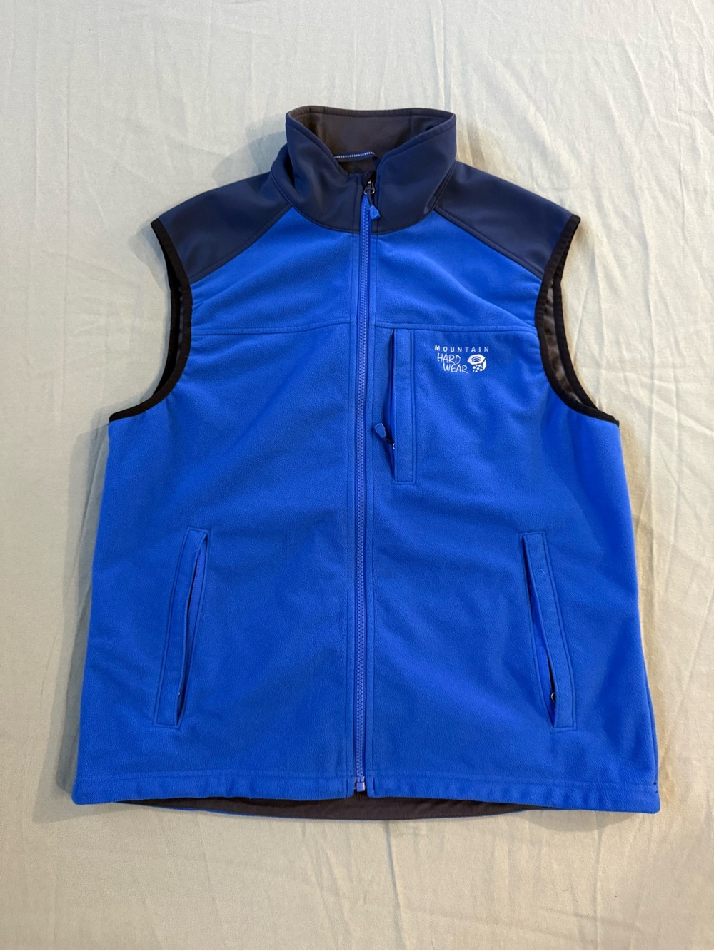 Men's Mountain Hardwear Outdoor Fleece Full Zip Vest Blue L